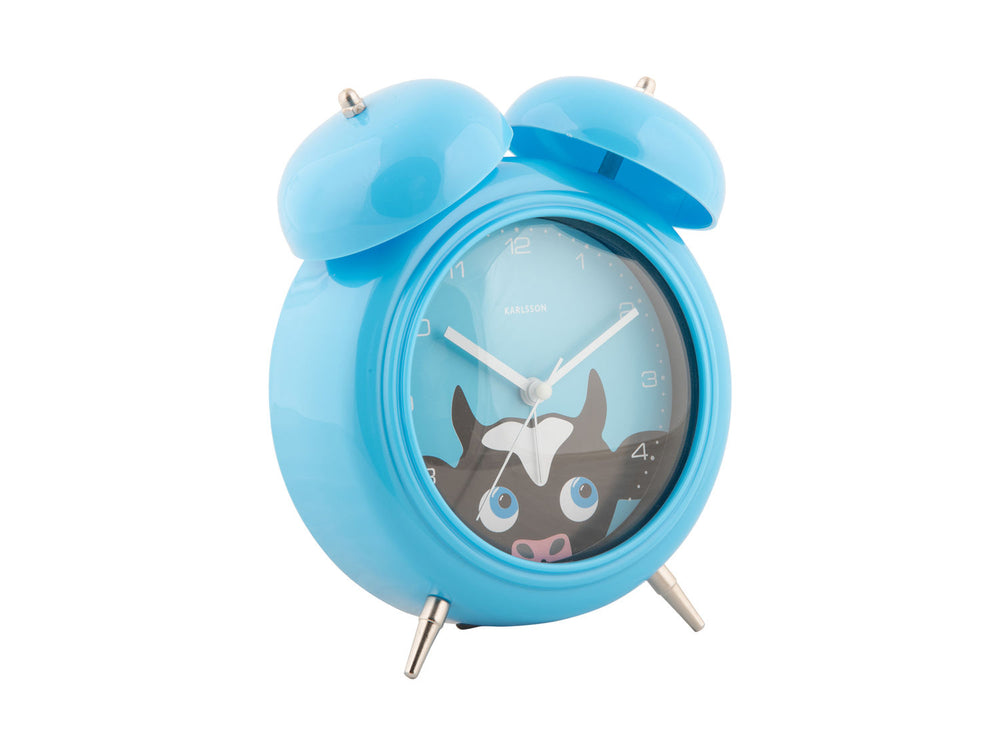 Karlsson Alarm clock Peekaboo Cow blue