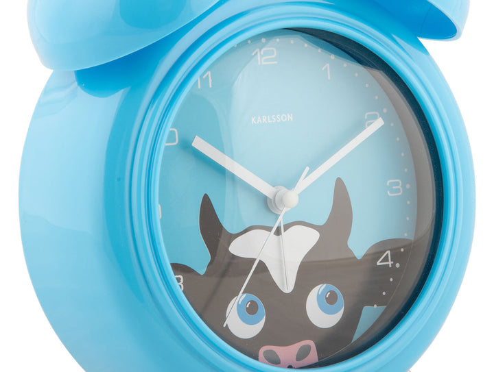 Karlsson Alarm clock Peekaboo Cow blue