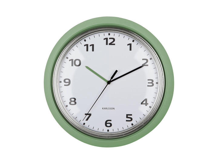 Karlsson Wall clock Modern Retro jungle green