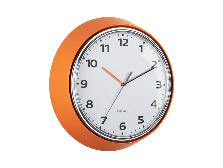 Karlsson Wall clock Modern Retro bright orange