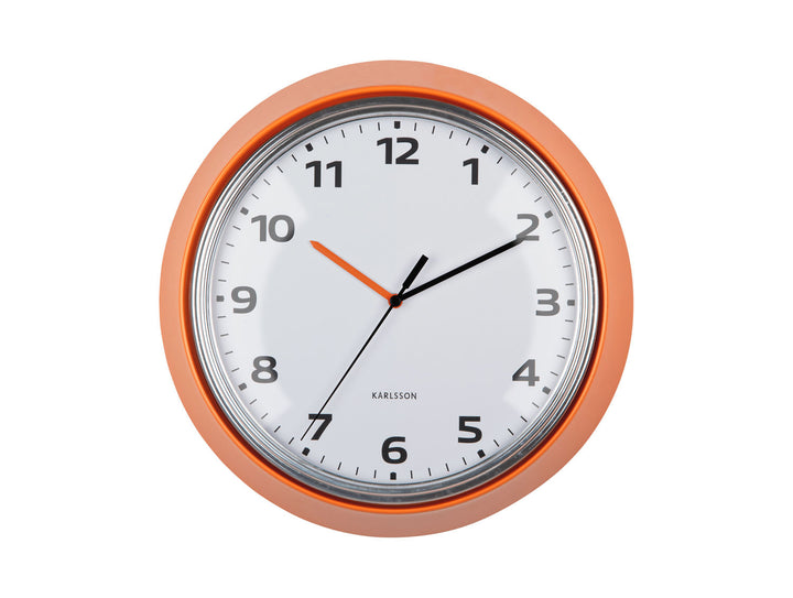 Karlsson Wall clock Modern Retro bright orange