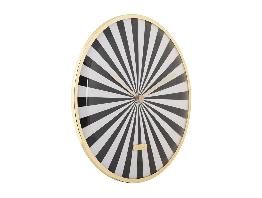 Karlsson Wall clock Candy Swirl Dome black & white