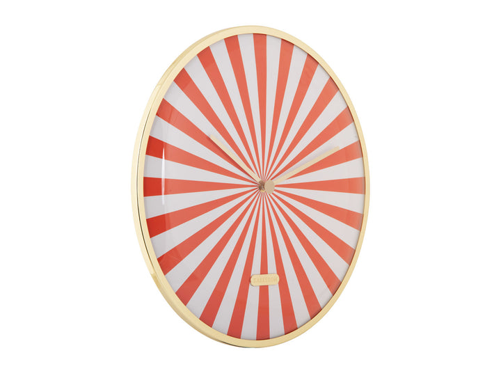 Karlsson Wall clock Candy Swirl Dome bright orange & white