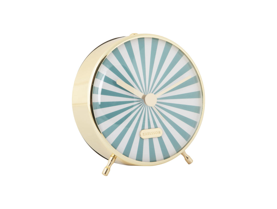 Karlsson Alarm clock Candy Swirl turquoise blue & white