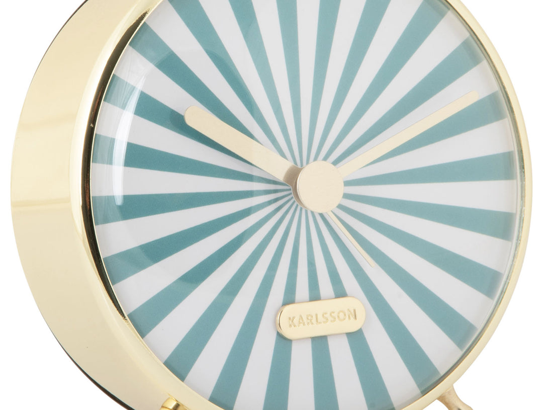 Karlsson Alarm clock Candy Swirl turquoise blue & white