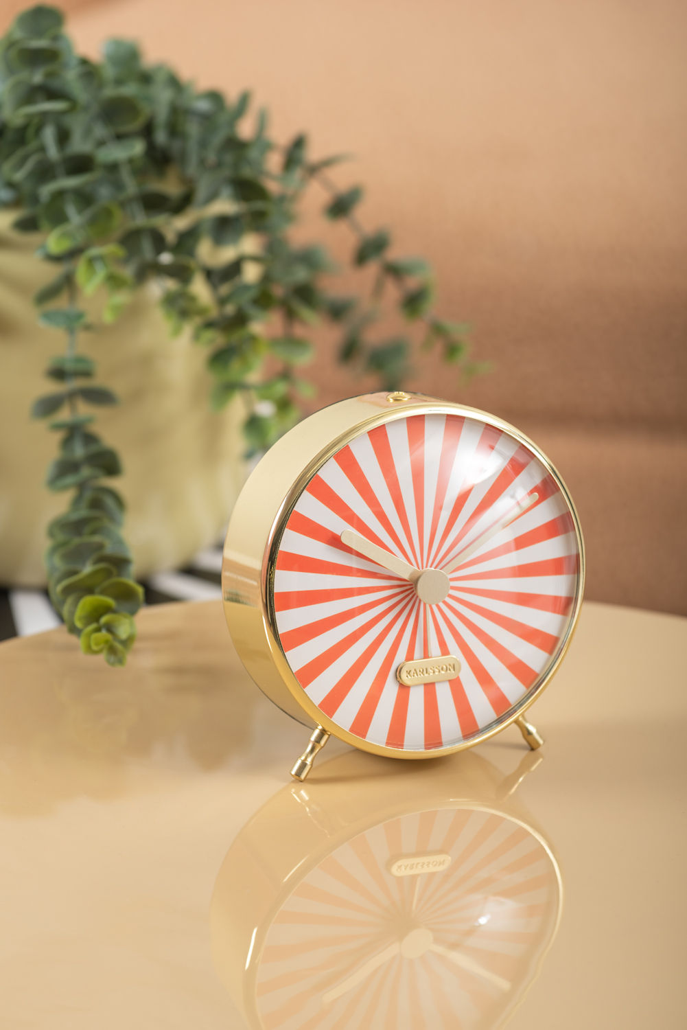 Karlsson Alarm clock Candy Swirl bright orange & white