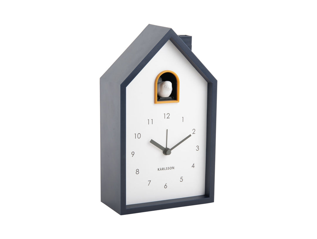 Karlsson Alarm clock Modern Cuckoo dark blue