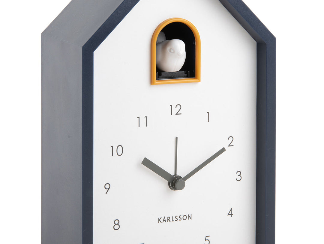 Karlsson Alarm clock Modern Cuckoo dark blue