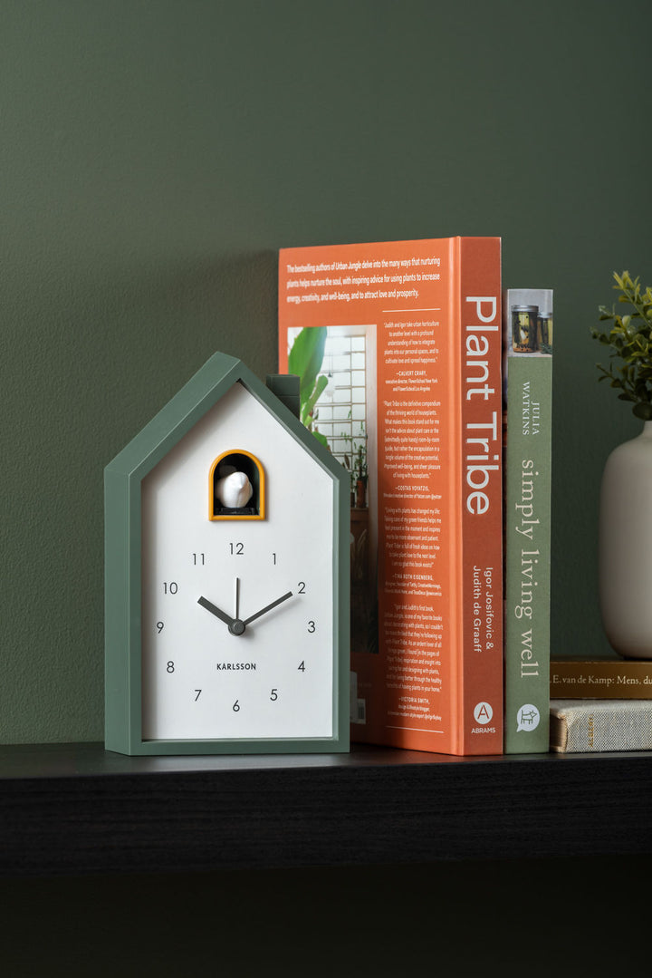 Karlsson Alarm clock Modern Cuckoo jungle green