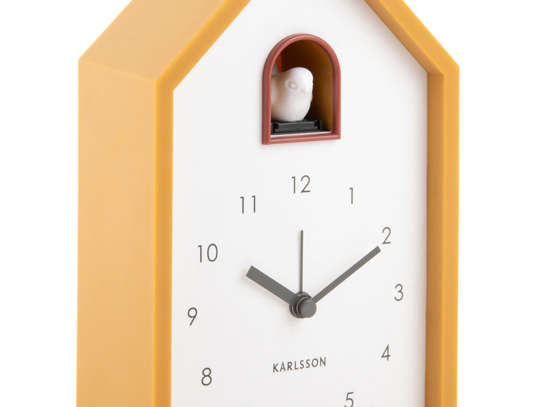 Karlsson Alarm clock Modern Cuckoo ochre yellow