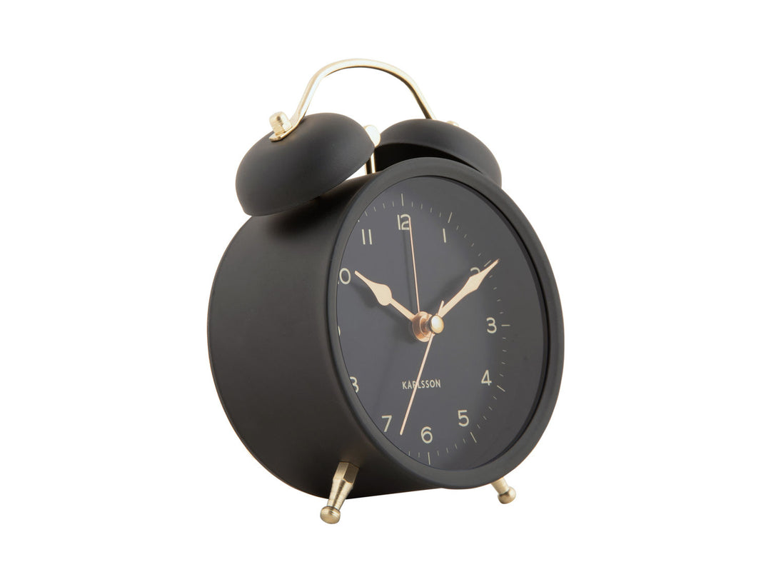 Karlsson Alarm clock Classic Twin Bell black