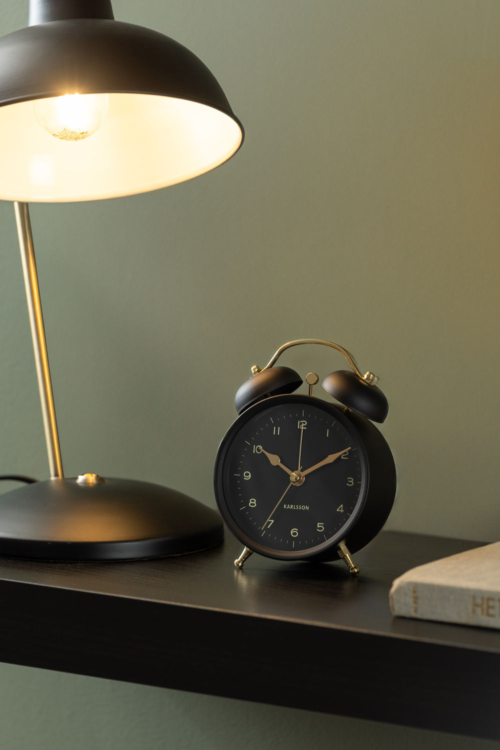 Karlsson Alarm clock Classic Twin Bell black