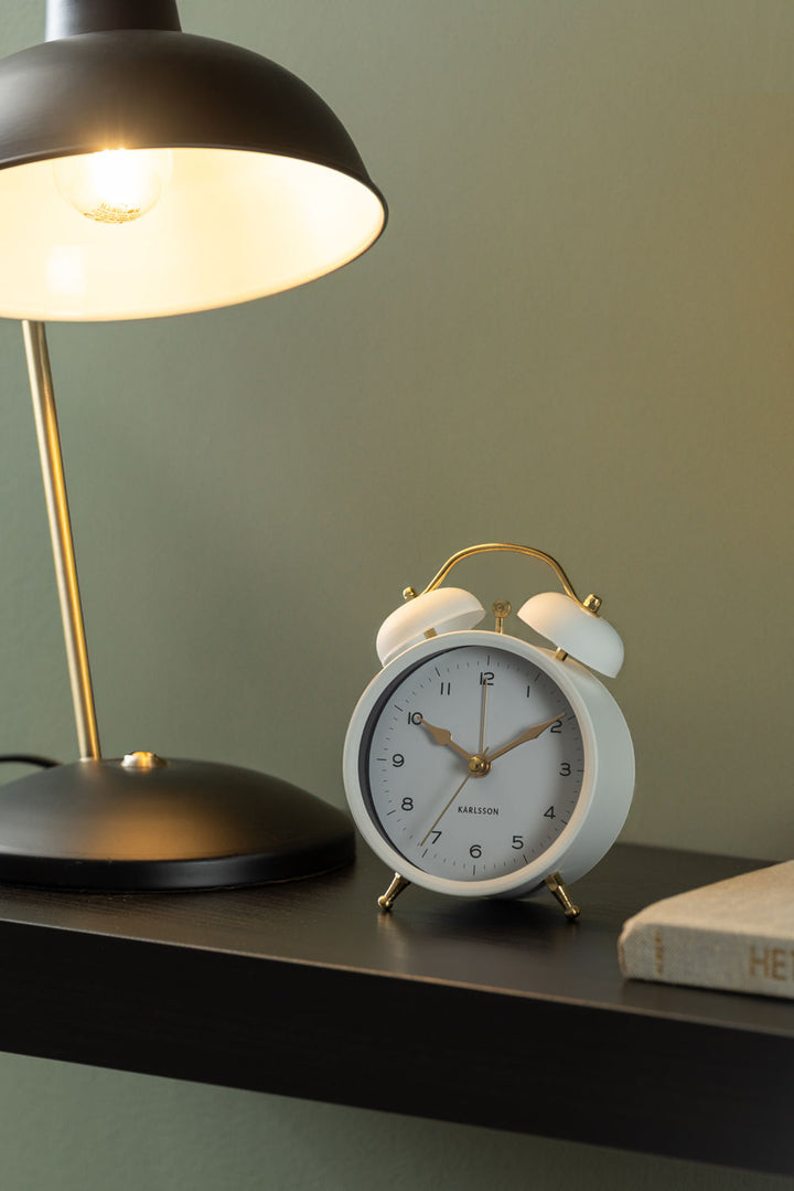 Karlsson Alarm clock Classic Twin Bell white