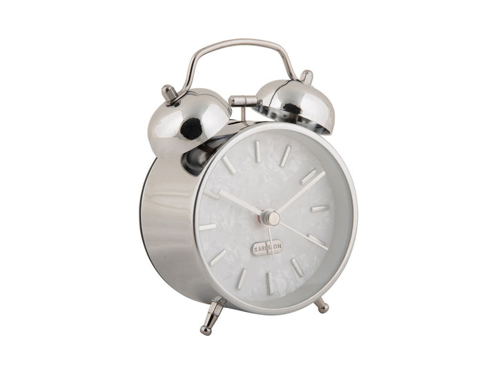 Karlsson Alarm clock Pearl Glow chrome plated