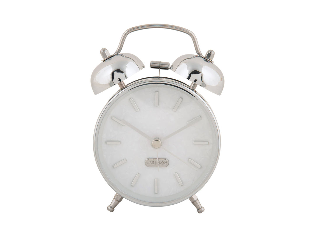 Karlsson Alarm clock Pearl Glow chrome plated