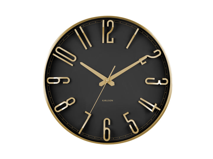 Karlsson Wall clock Elevated Glam metallic black