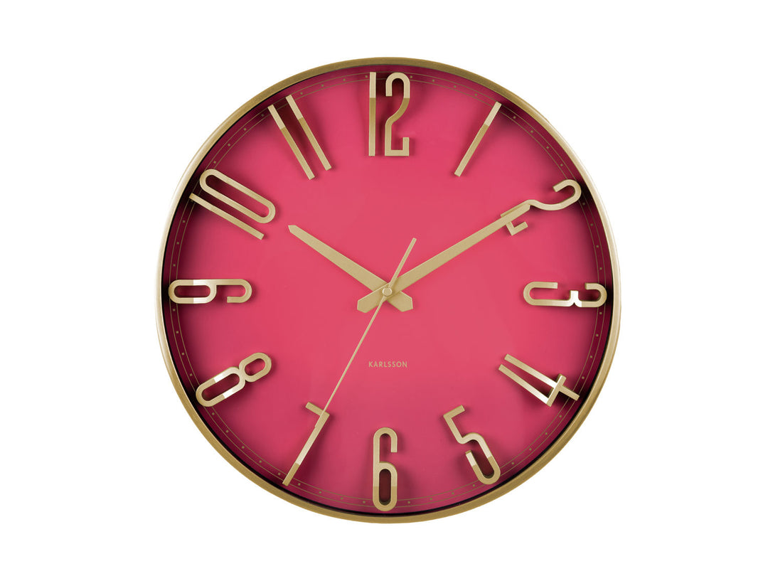 Karlsson Wall clock Elevated Glam metallic dark pink