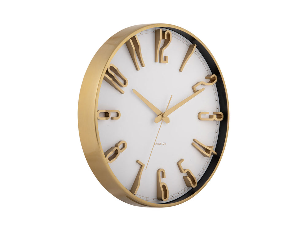 Karlsson Wall clock Elevated Glam metallic white