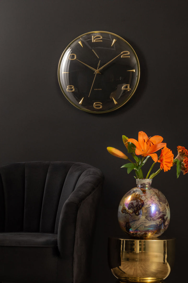 Karlsson Wall clock Sienna Glow black