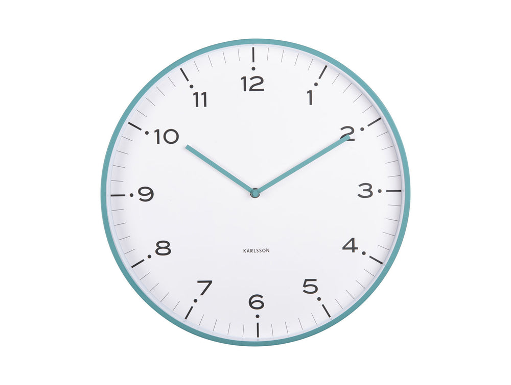 Karlsson Wall clock Circus Rings turquoise blue