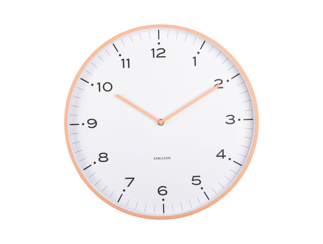 Karlsson Wall clock Circus Rings peach orange