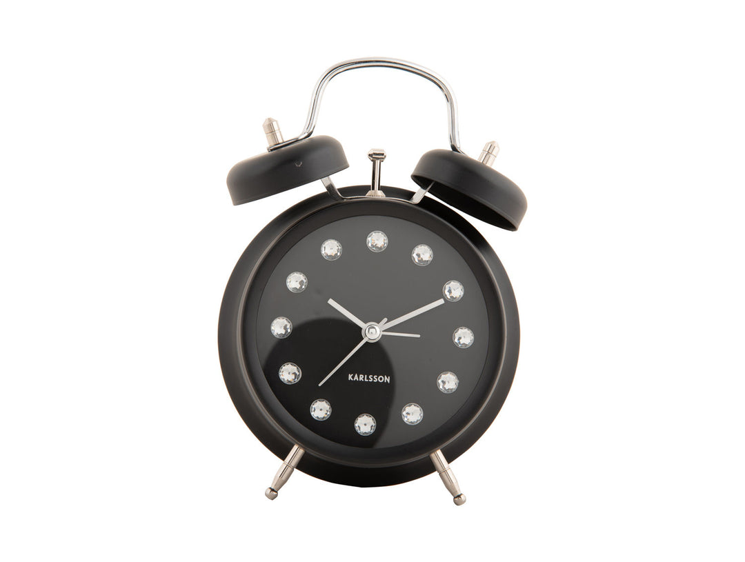 Karlsson Alarm clock Glam Diamonds black