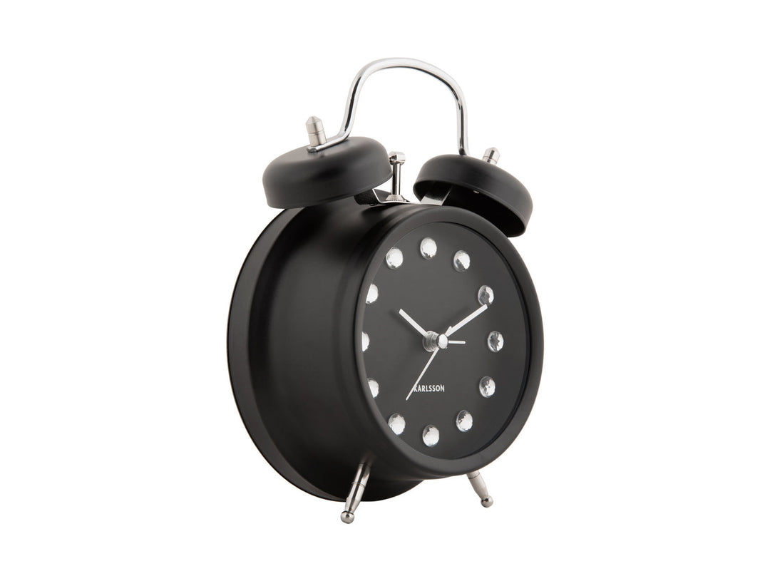 Karlsson Alarm clock Glam Diamonds black