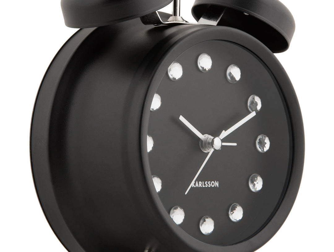 Karlsson Alarm clock Glam Diamonds black