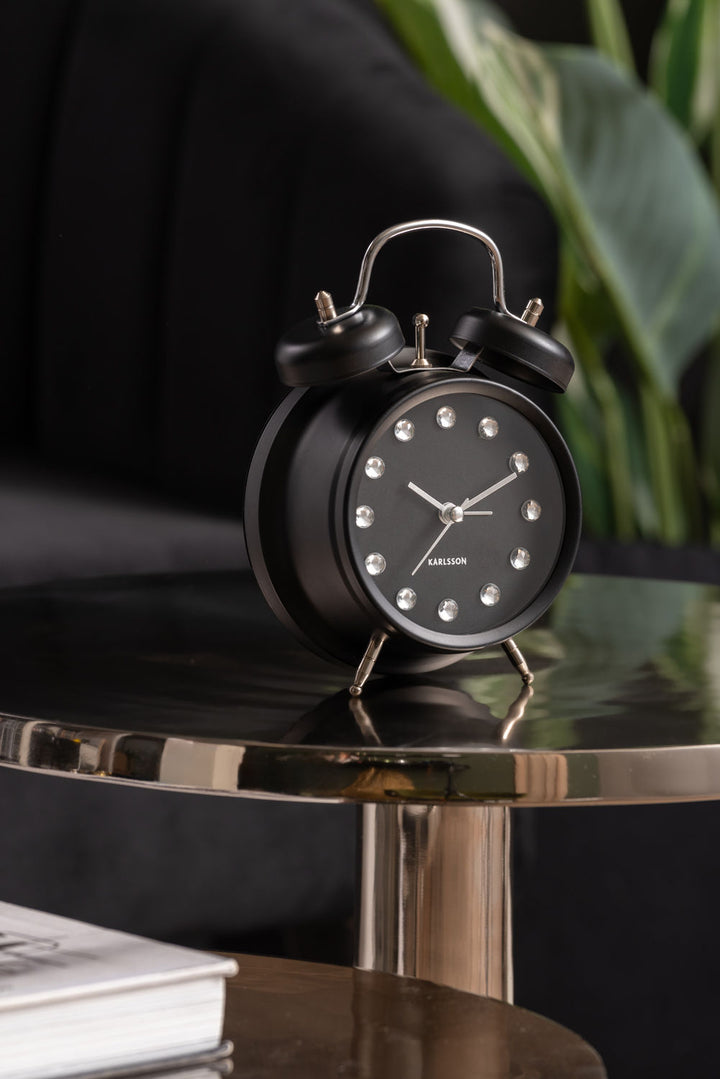 Karlsson Alarm clock Glam Diamonds black