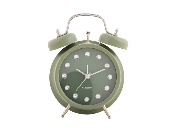 Karlsson Alarm clock Glam Diamonds jungle green