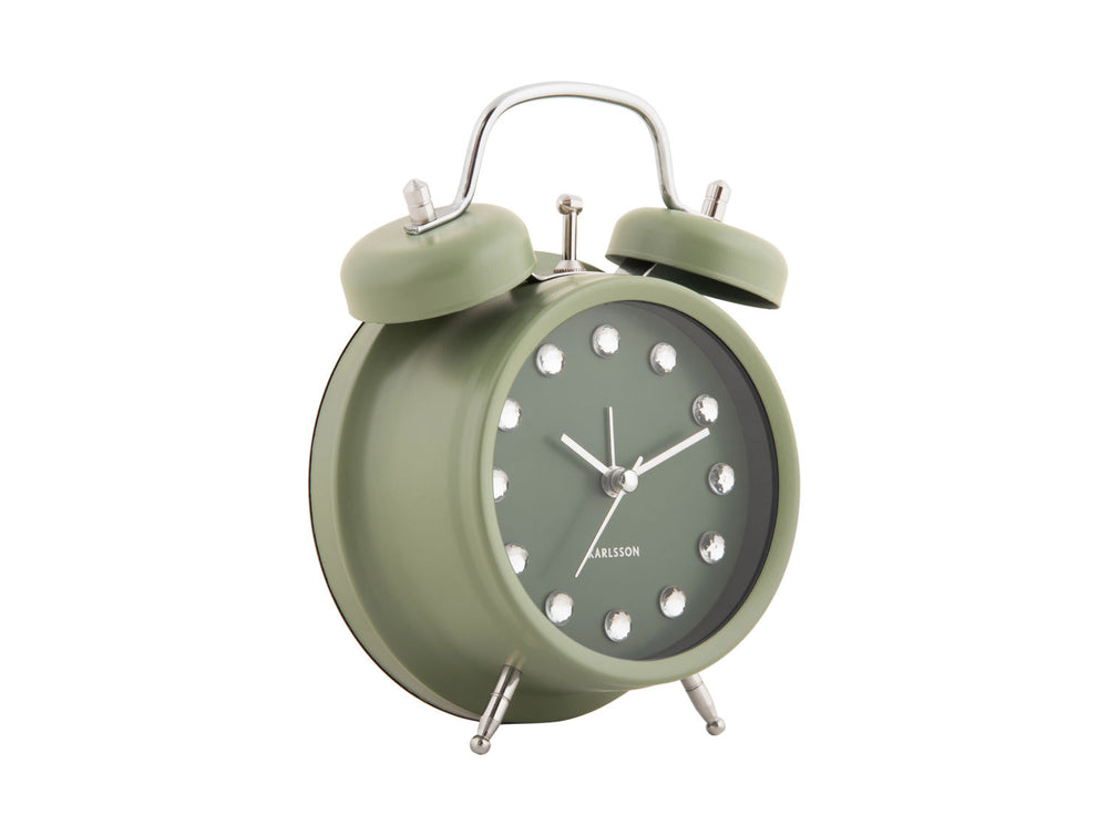 Karlsson Alarm clock Glam Diamonds jungle green