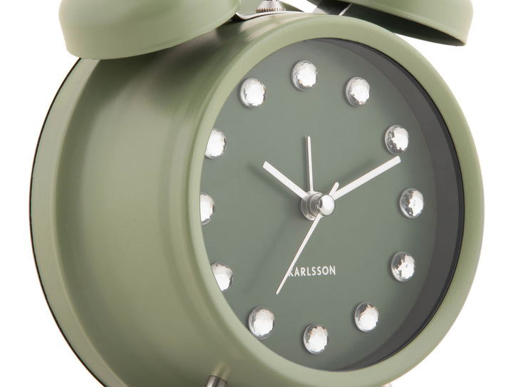 Karlsson Alarm clock Glam Diamonds jungle green