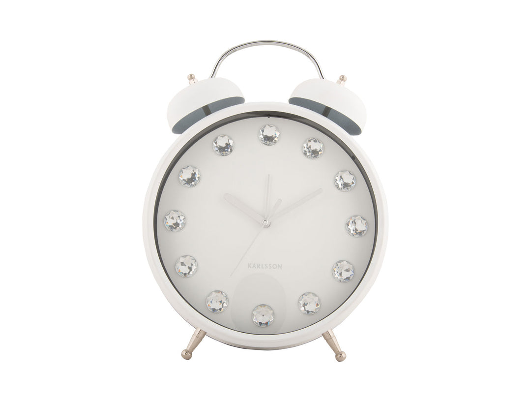 Karlsson Alarm clock Glam Diamonds XL white