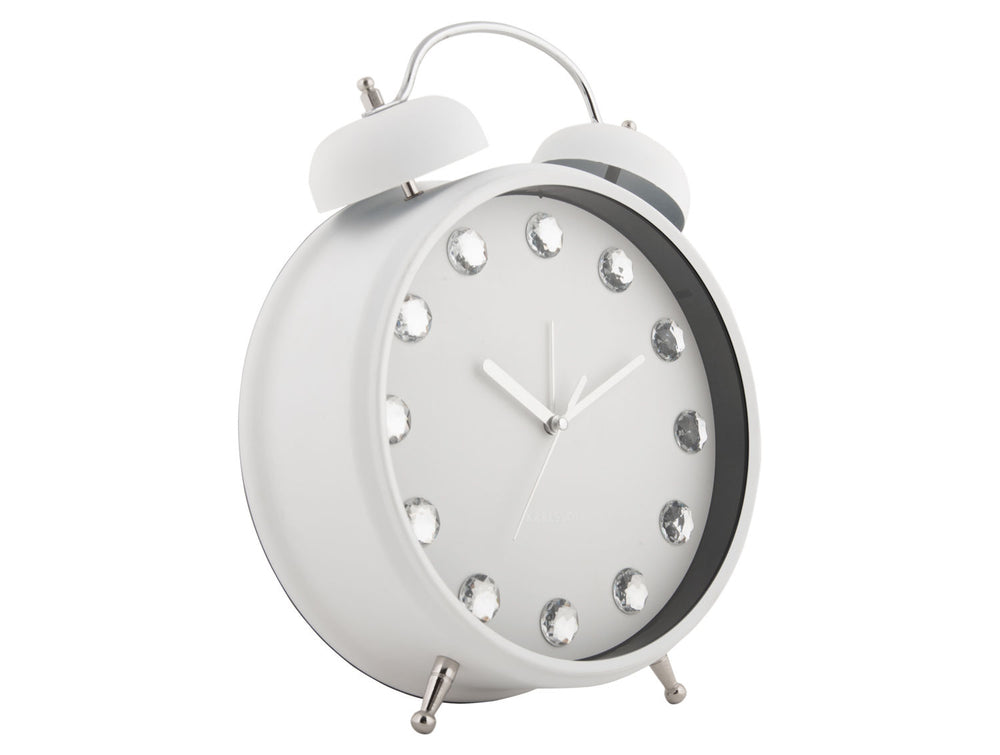 Karlsson Alarm clock Glam Diamonds XL white