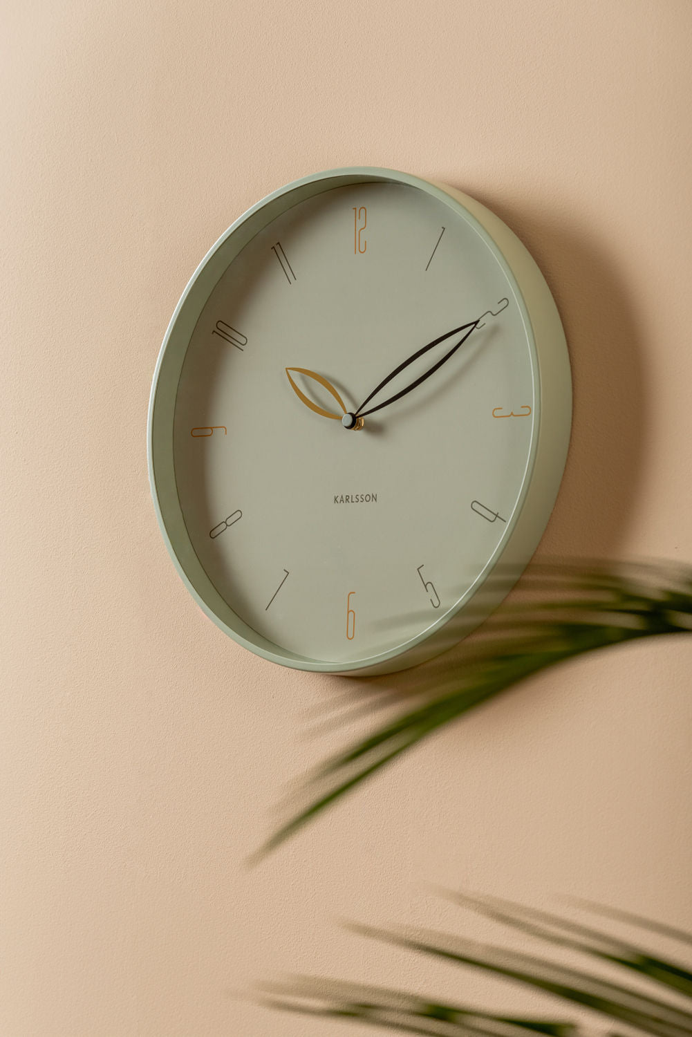 Karlsson Wall clock Petals grayed jade