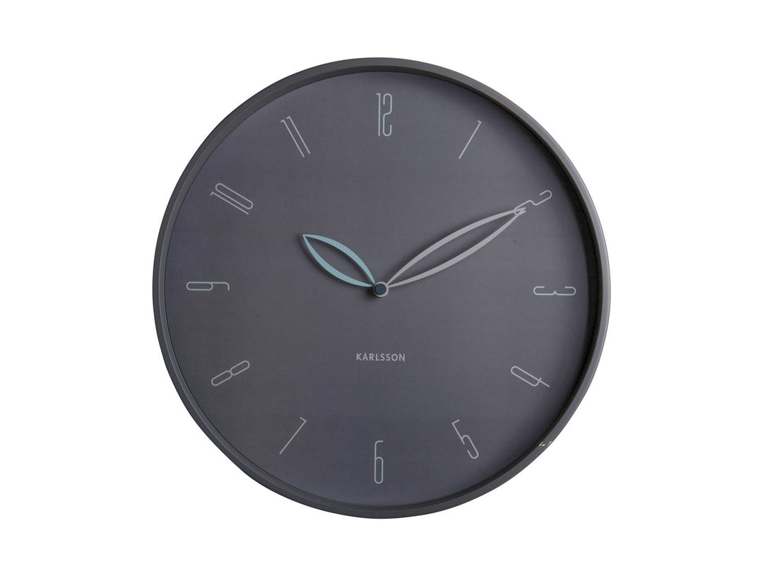 Karlsson Wall clock Petals dark grey