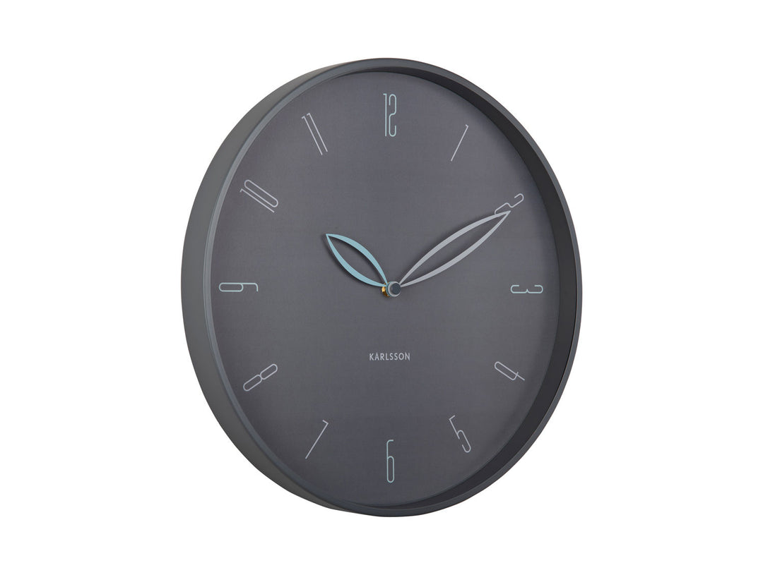 Karlsson Wall clock Petals dark grey