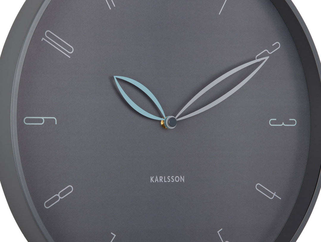 Karlsson Wall clock Petals dark grey