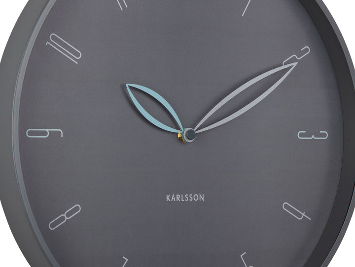 Karlsson Wall clock Petals dark grey