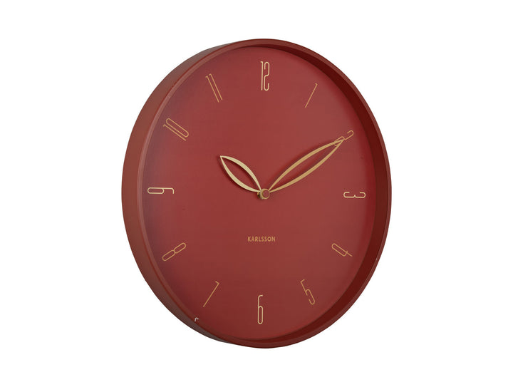 Karlsson Wall clock Petals red ochre