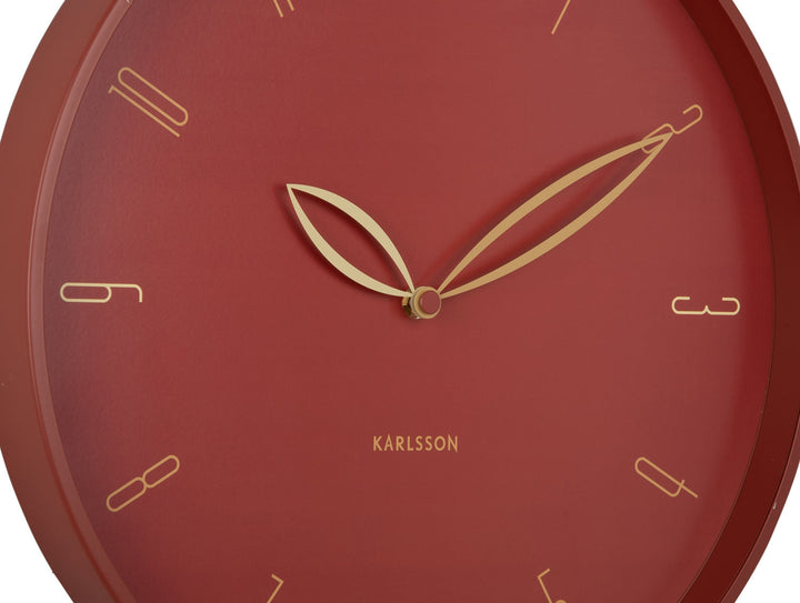 Karlsson Wall clock Petals red ochre