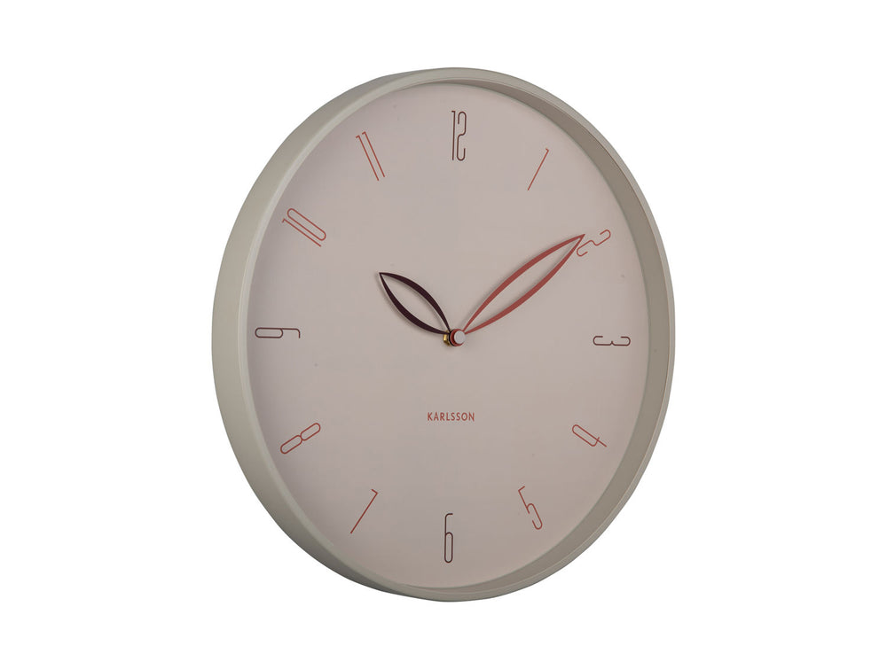 Karlsson Wall clock Petals warm grey