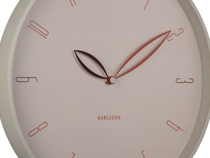 Karlsson Wall clock Petals warm grey