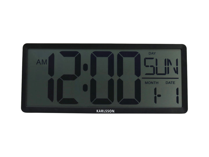 Karlsson Wall/Table clock Retro LCD black