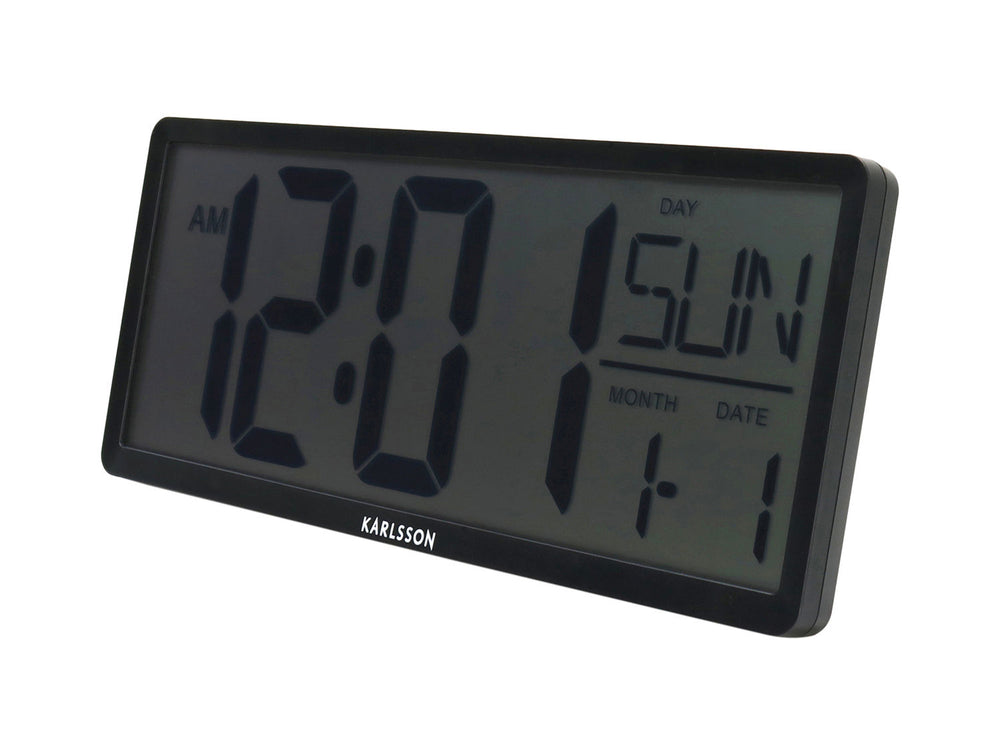 Karlsson Wall/Table clock Retro LCD black