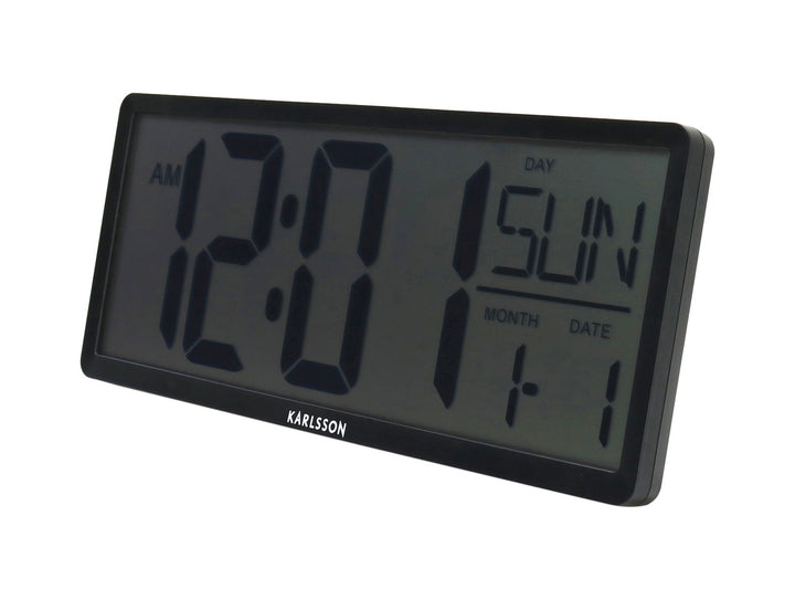 Karlsson Wall/Table clock Retro LCD black