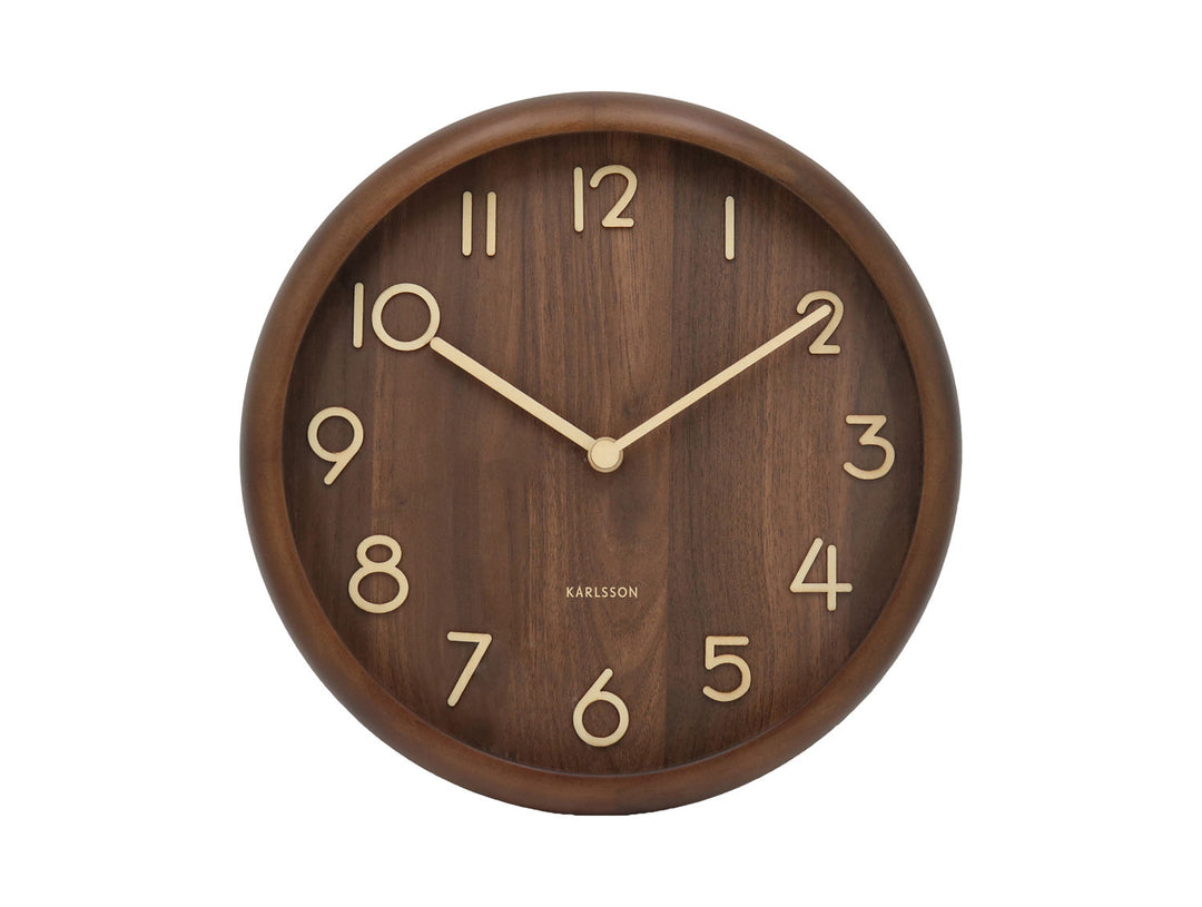 Karlsson Wall clock Pure Bold dark wood