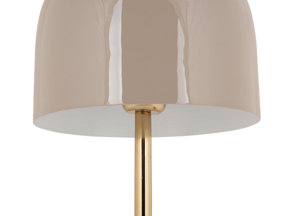 Leitmotiv Table lamp Manta enamel warm grey