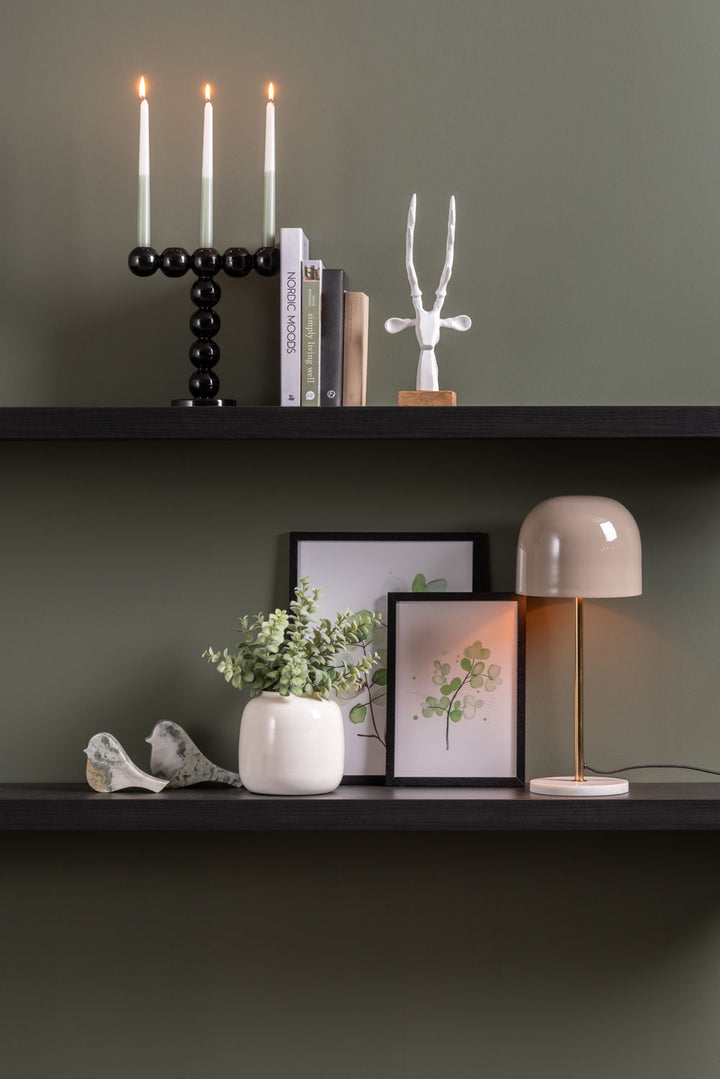 Leitmotiv Table lamp Manta enamel warm grey