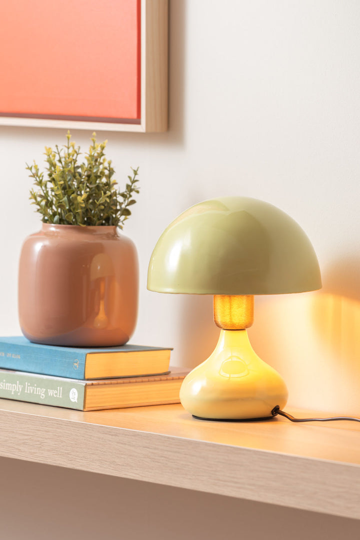 Leitmotiv Table lamp Binc enamel matcha green